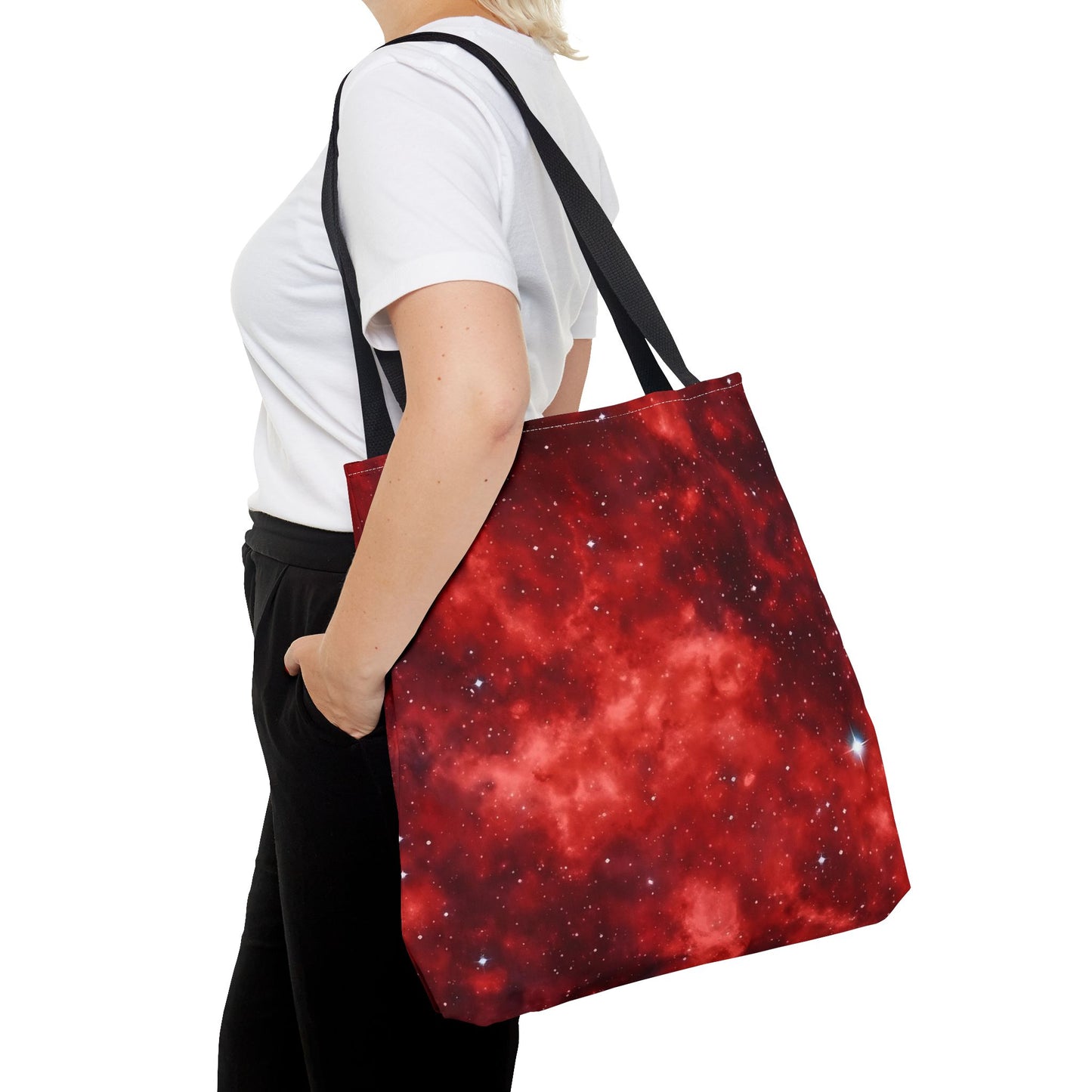 Scarlet Starscape Tote Bag