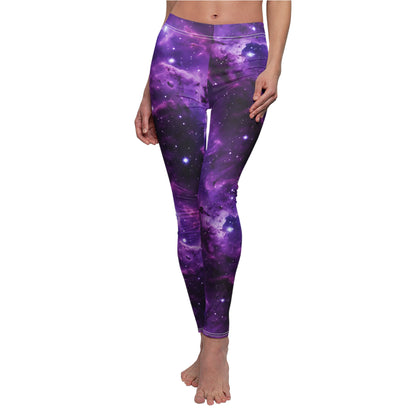 Vivid Purple Space Women's Casual Leggings