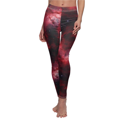 Crimson Nebulae Casual Leggings