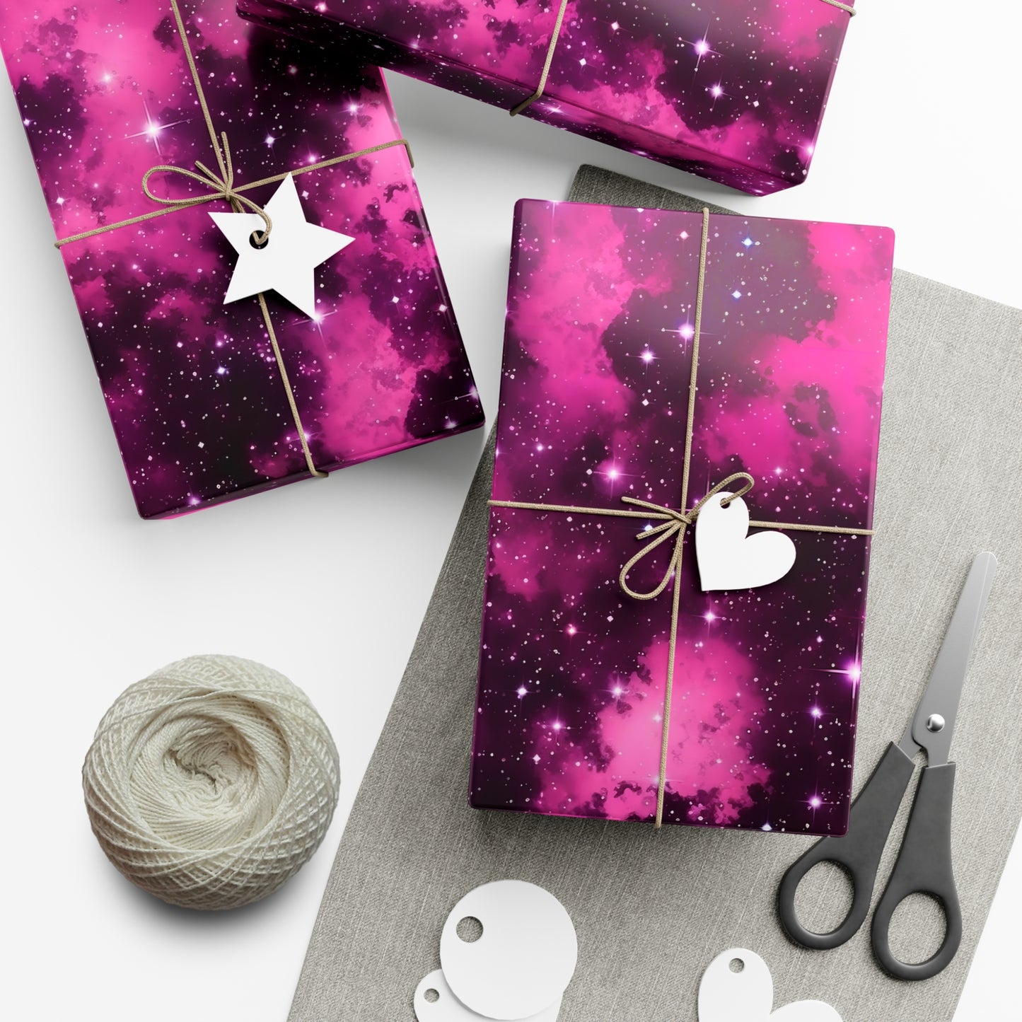 Pink Starscape Wrapping Paper