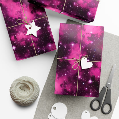 Pink Starscape Wrapping Paper