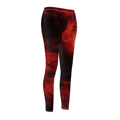 Double Crimson Galaxies Casual Leggings