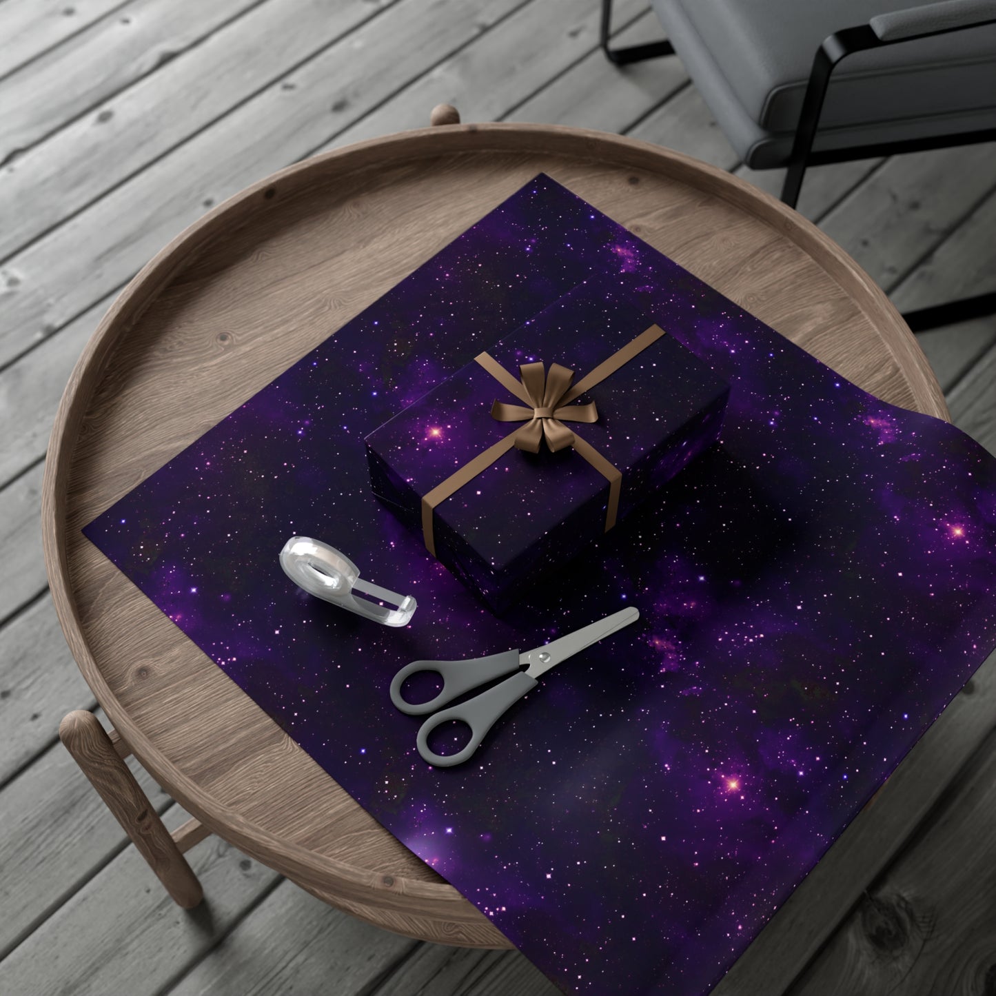 Dark Purple Space Wrapping Paper