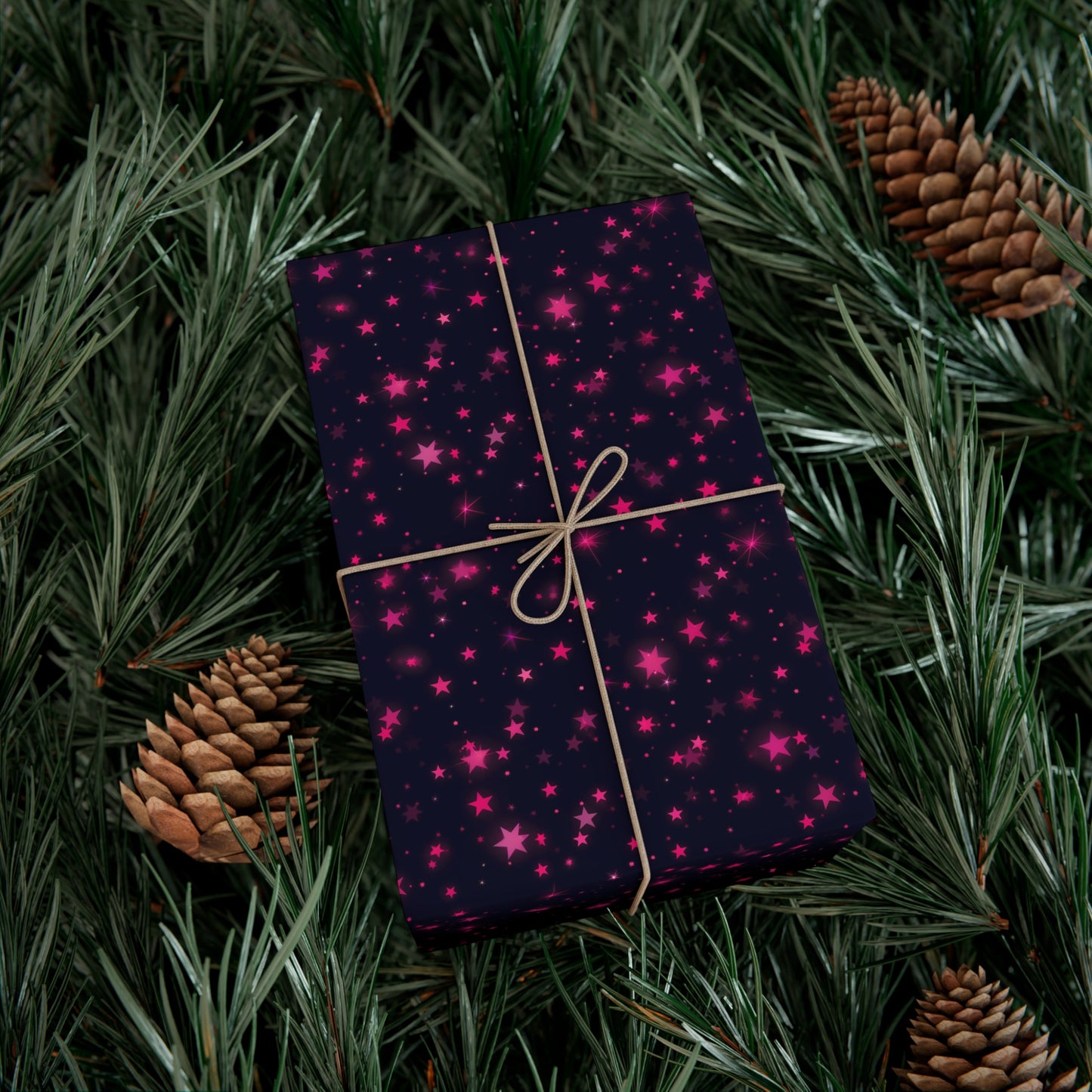 Pink Stars Wrapping Paper