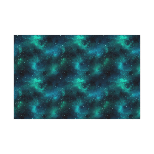 Cyan Starscape Wrapping Paper