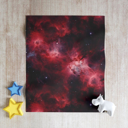 Crimson Nebulae Throw Blanket