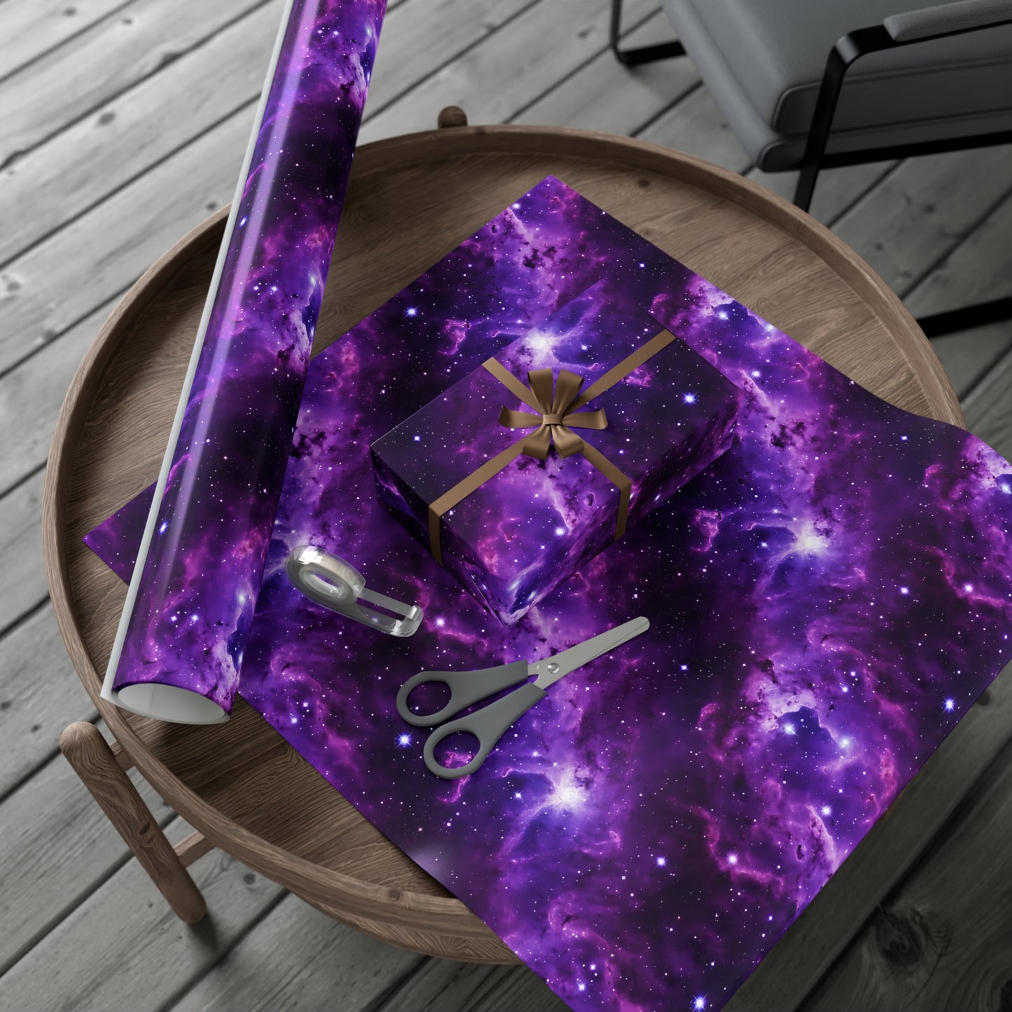 Vivid Purple Space Wrapping Paper