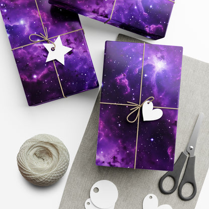 Vivid Purple Space Wrapping Paper