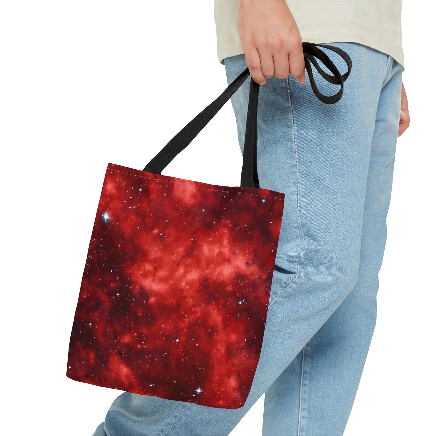 Scarlet Starscape Tote Bag