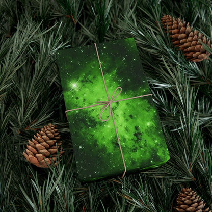 Lime Space Wrapping Paper