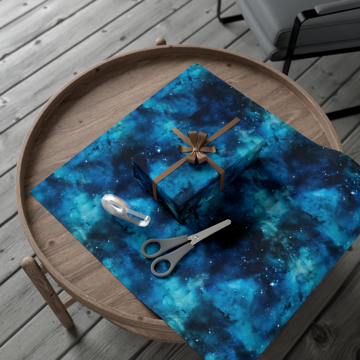 Cerulean Starscape Wrapping Paper