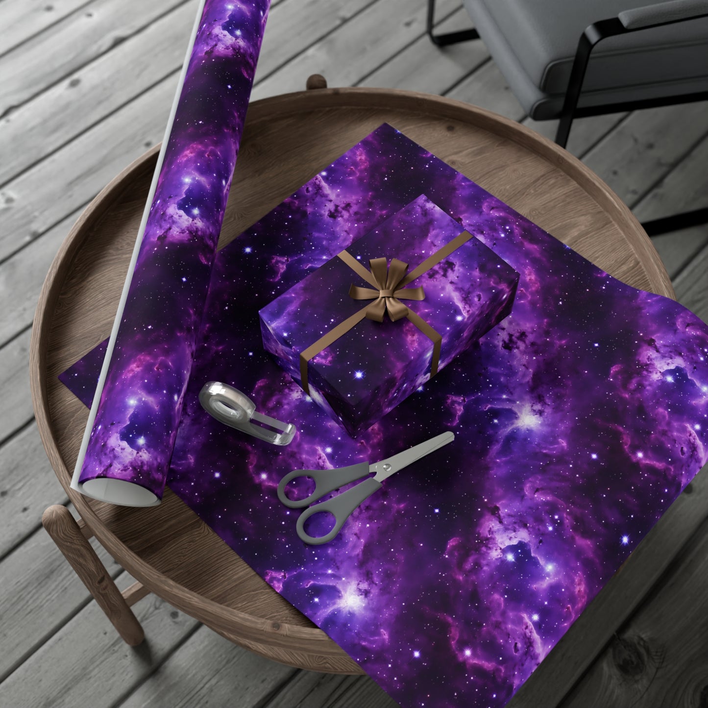 Vivid Purple Space Wrapping Paper