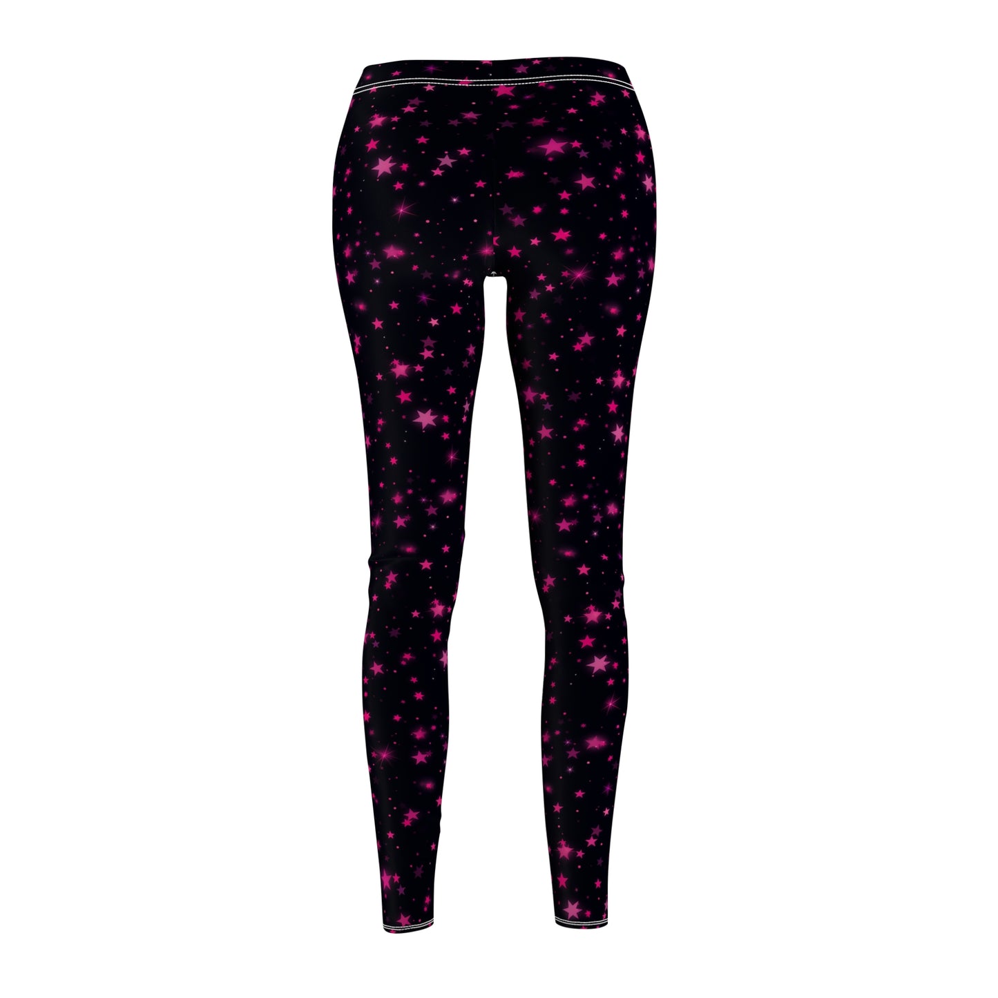 Simple Pink Stars Casual Leggings