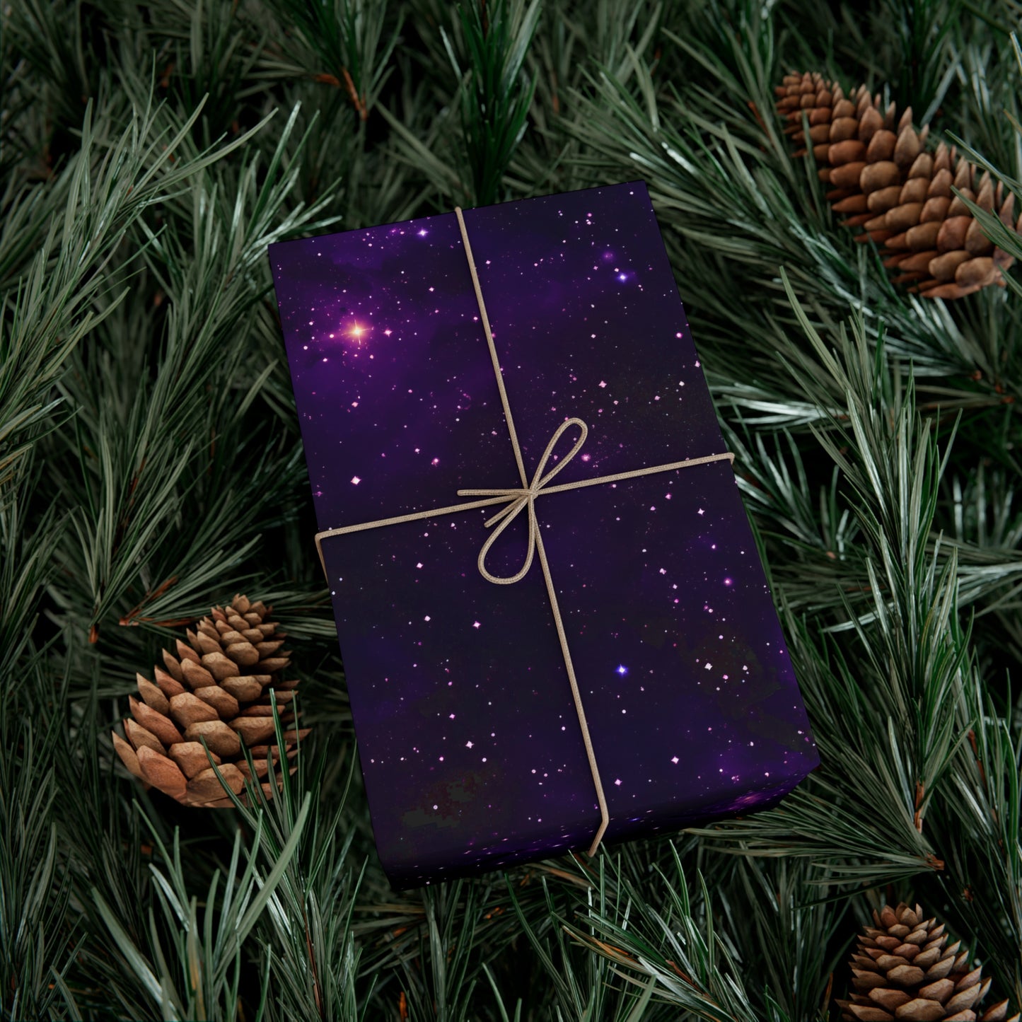 Dark Purple Space Wrapping Paper