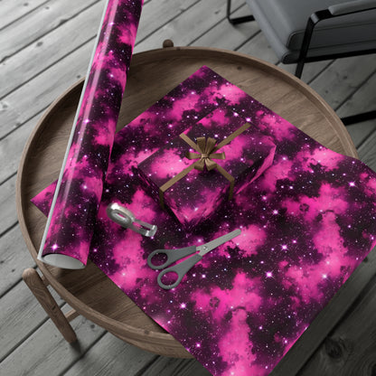 Pink Starscape Wrapping Paper