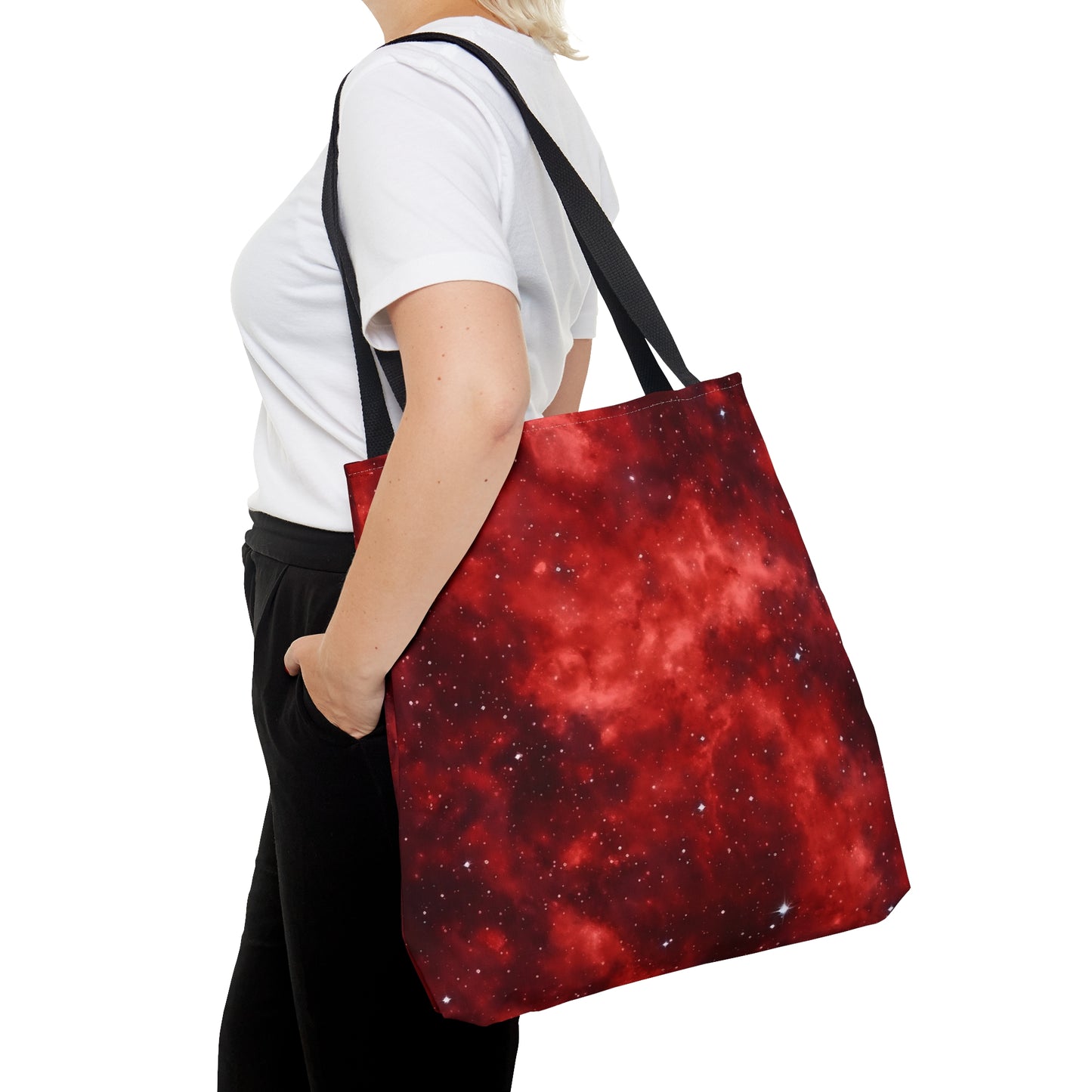 Scarlet Starscape Tote Bag