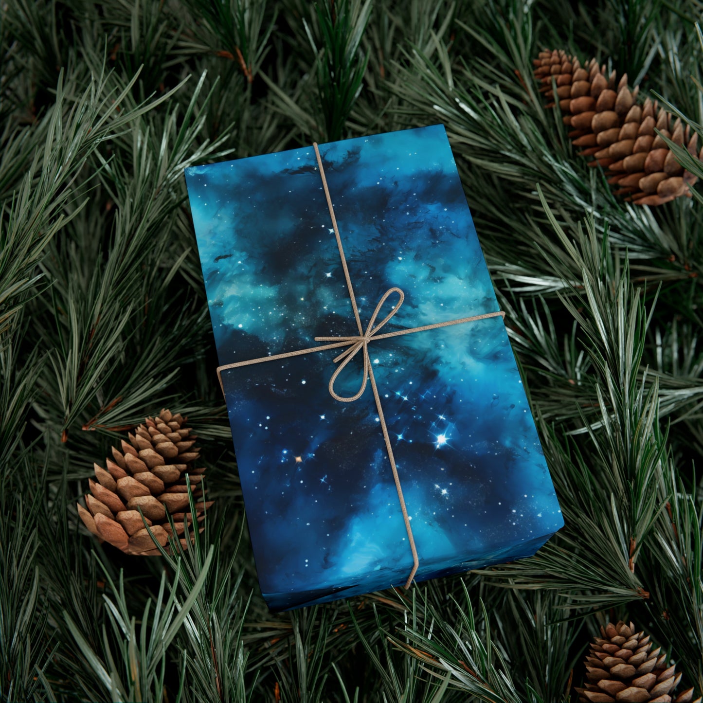 Cerulean Starscape Wrapping Paper