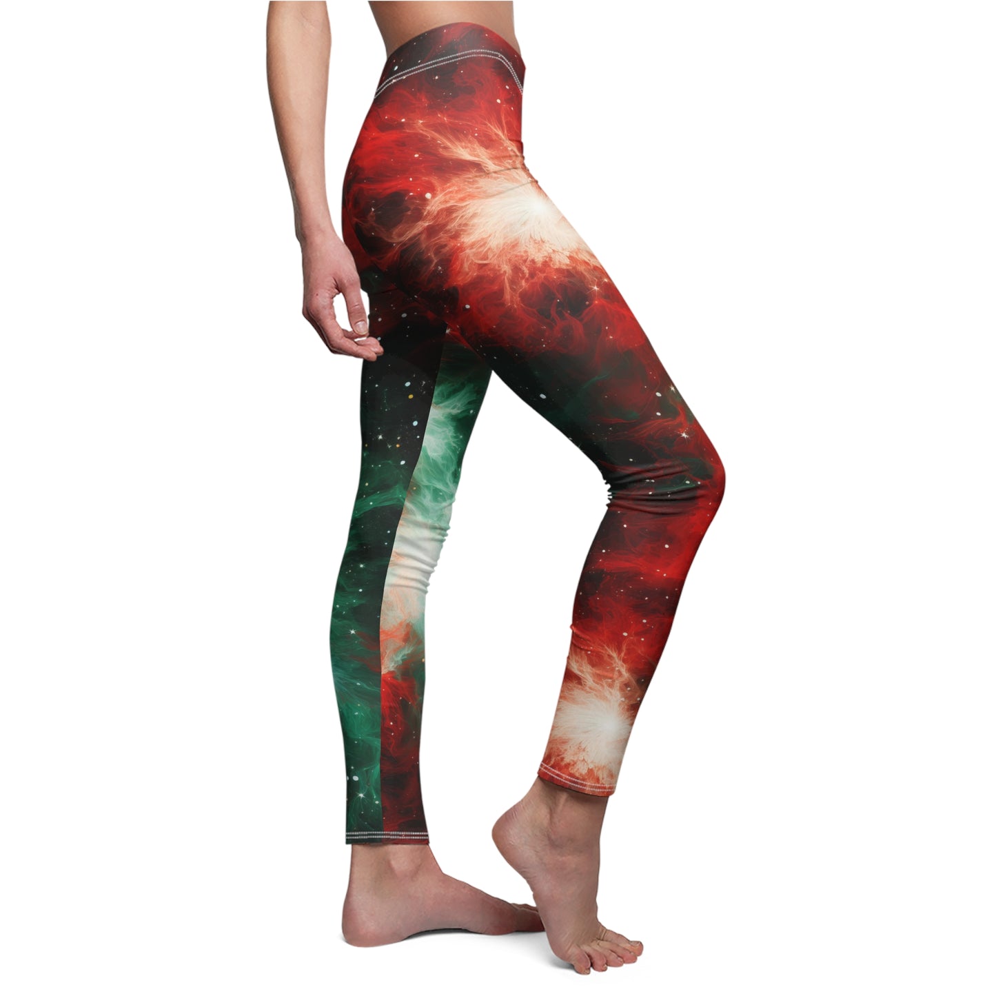 Festive Nebula Women's Christmas Casual Leggings