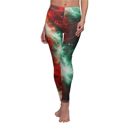 Festive Nebula Women's Christmas Casual Leggings