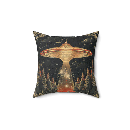 Forest Abduction Throw Pillow