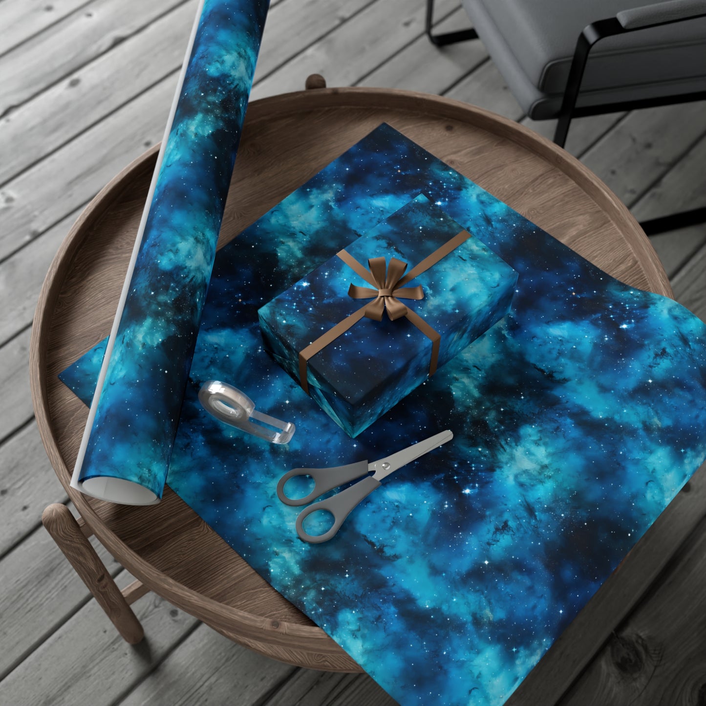 Cerulean Starscape Wrapping Paper