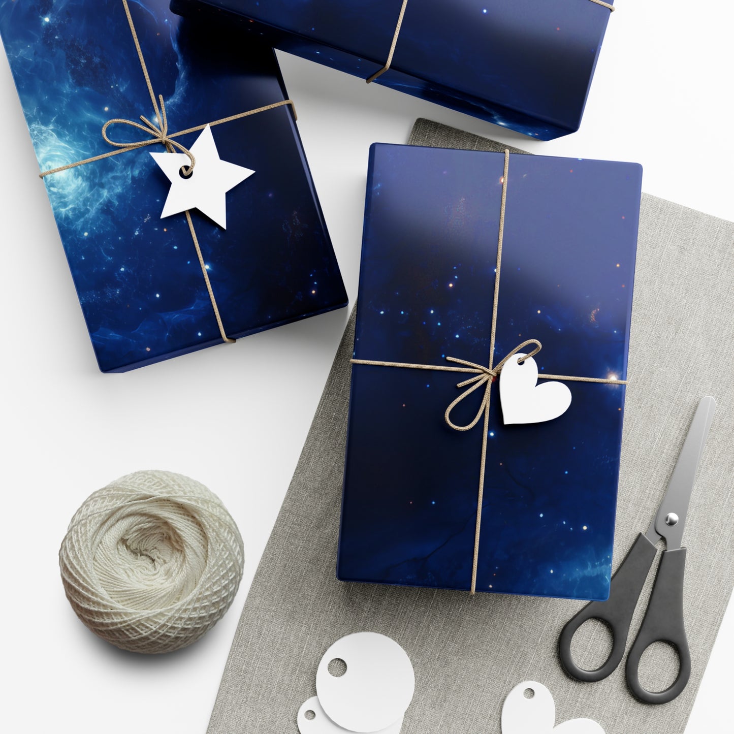 Blue Nebula Cluster Wrapping Paper