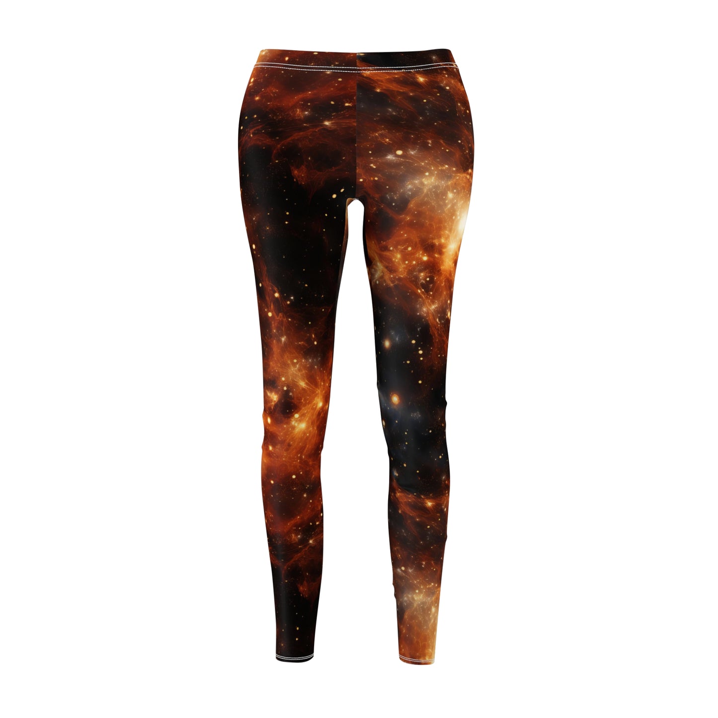 Orange Nebula Casual Leggings