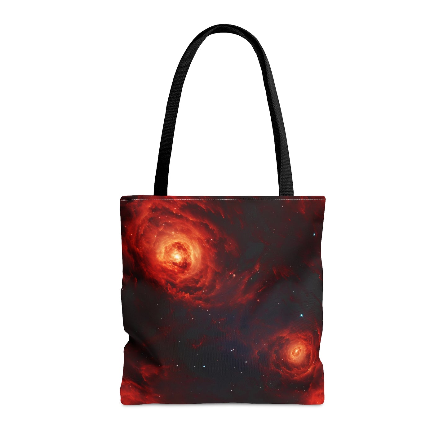 Double Crimson Galaxies Tote Bag