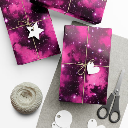 Pink Starscape Wrapping Paper