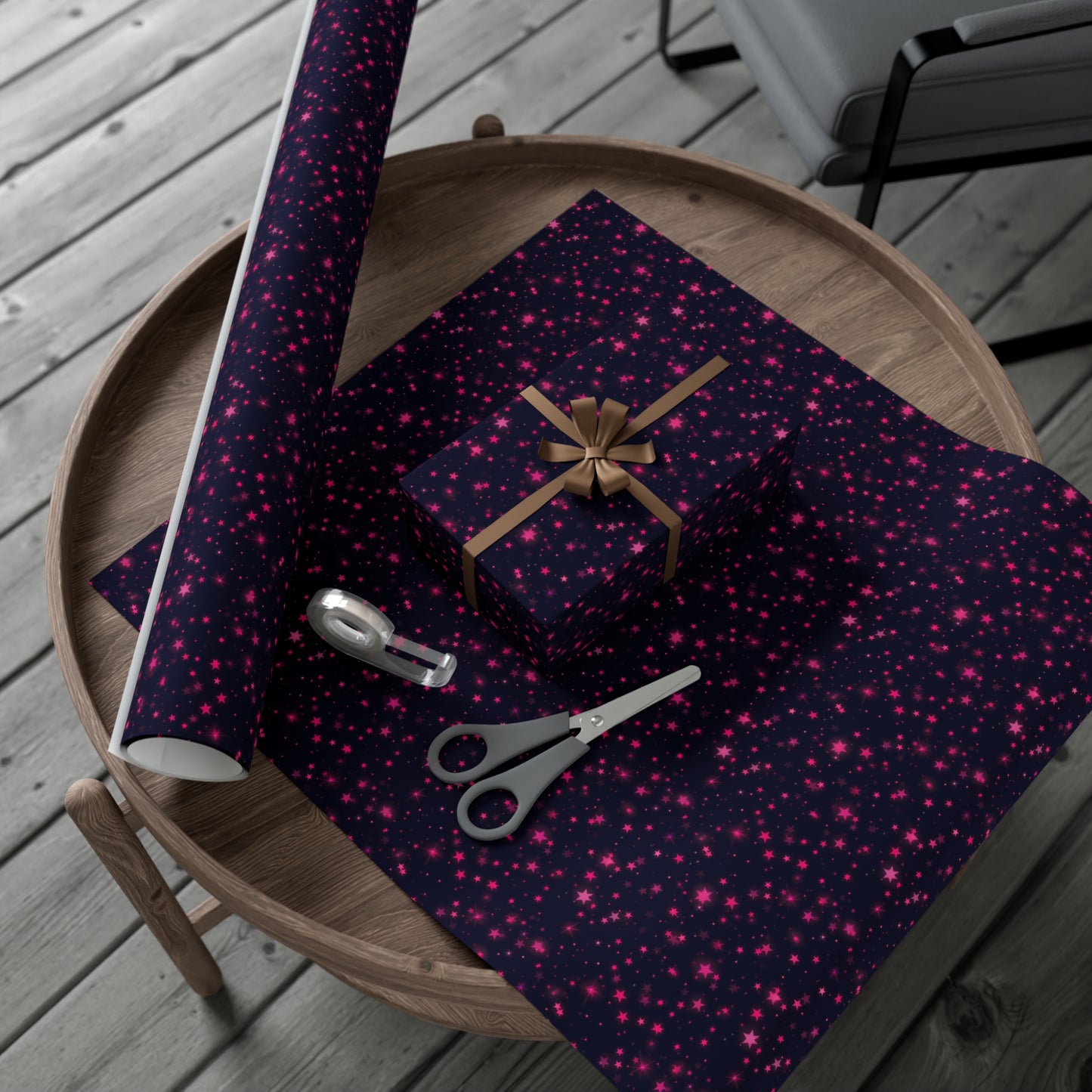 Pink Stars Wrapping Paper