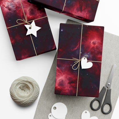 Crimson Nebulae Wrapping Paper