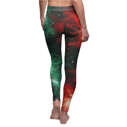 Festive Nebula Women's Christmas Casual Leggings