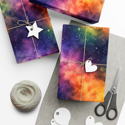 Rainbow Space Wrapping Paper