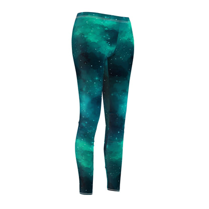 Cyan Starscape Casual Leggings