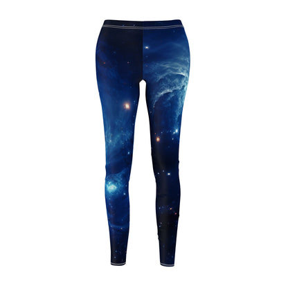 Blue Nebula Cluster Casual Leggings