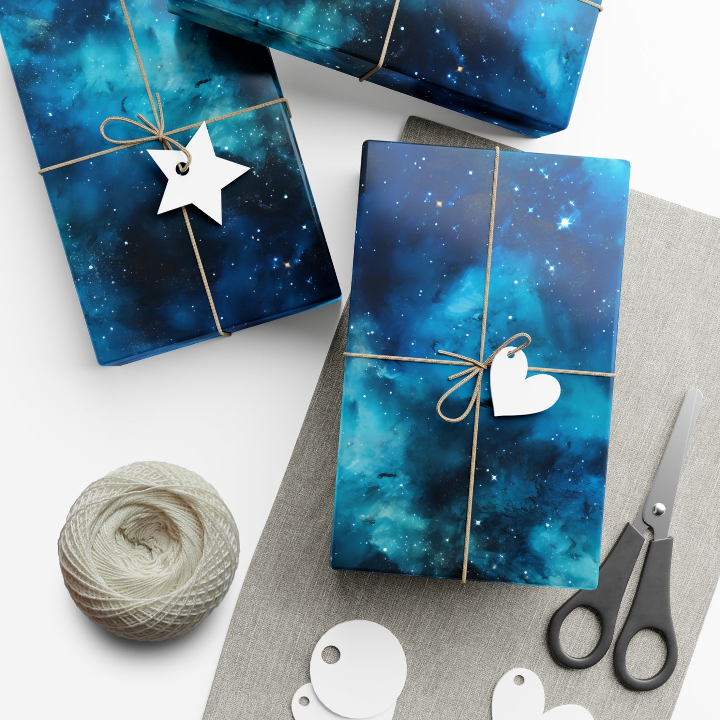 Cerulean Starscape Wrapping Paper