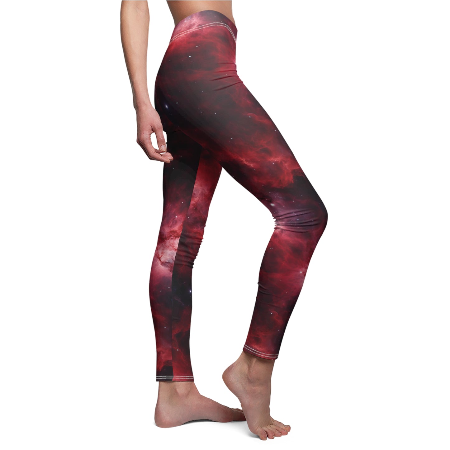 Crimson Nebulae Casual Leggings