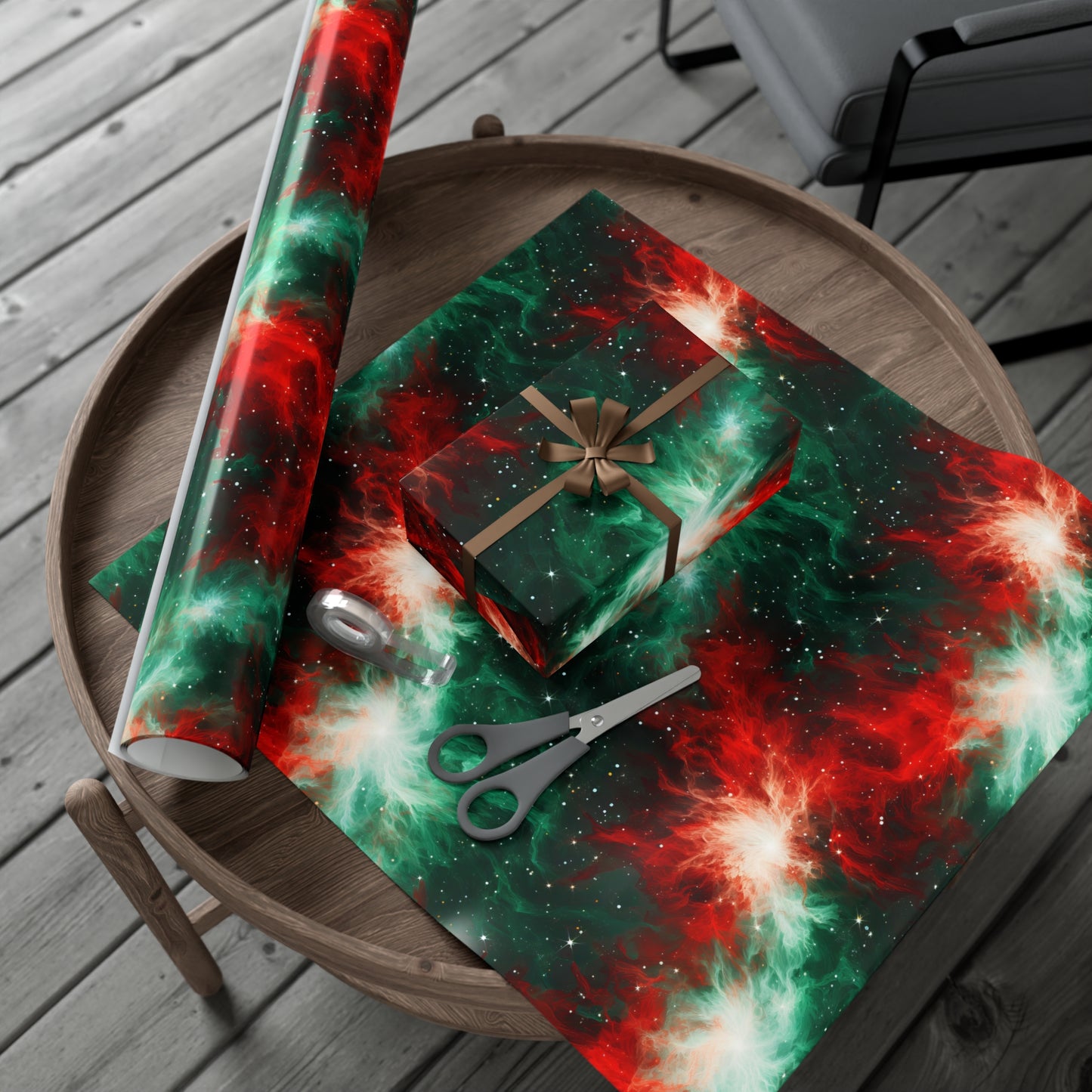 Festive Nebula Wrapping Paper