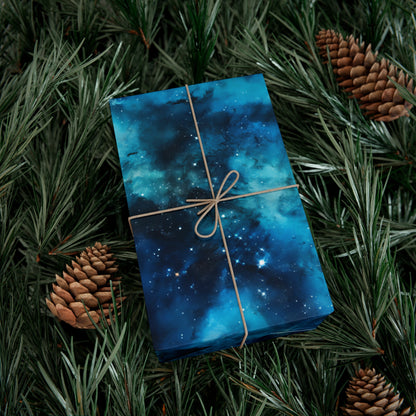 Cerulean Starscape Wrapping Paper