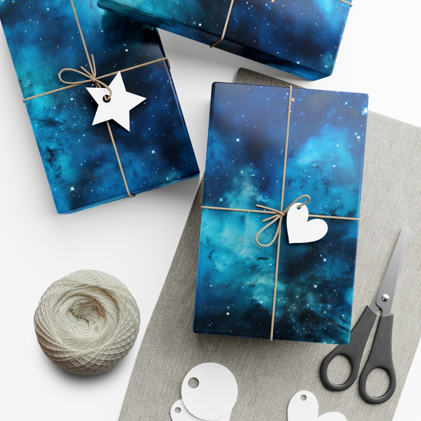 Cerulean Starscape Wrapping Paper