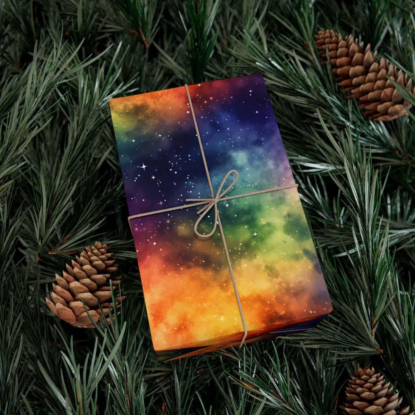 Rainbow Space Wrapping Paper