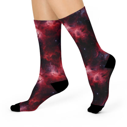 Crimson Nebulae Socks