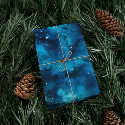 Cerulean Starscape Wrapping Paper