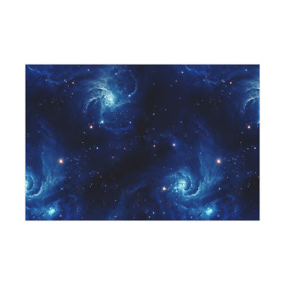 Blue Nebula Cluster Wrapping Paper