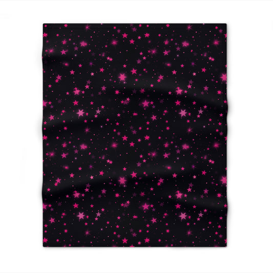 Pink Stars Throw Blanket