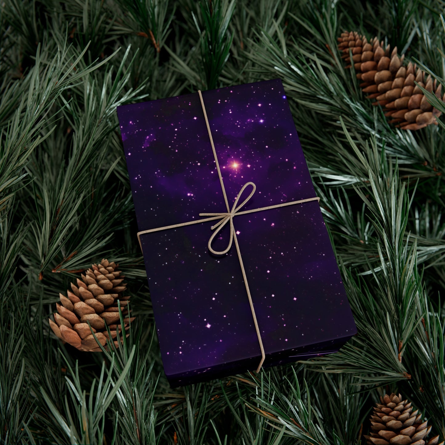 Dark Purple Space Wrapping Paper