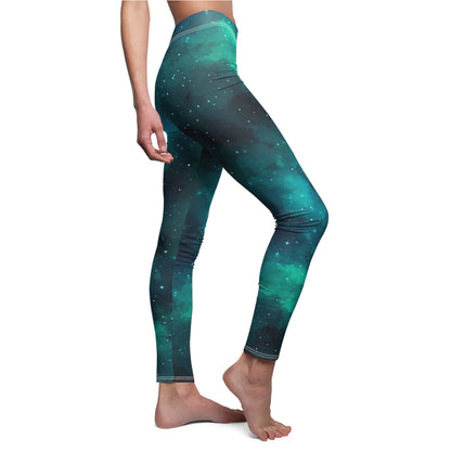 Cyan Starscape Casual Leggings