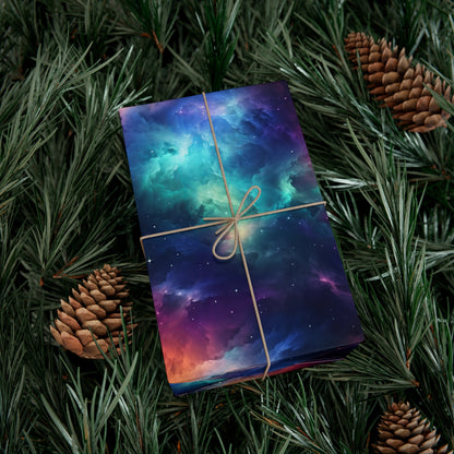 Neon Nebula Wrapping Paper