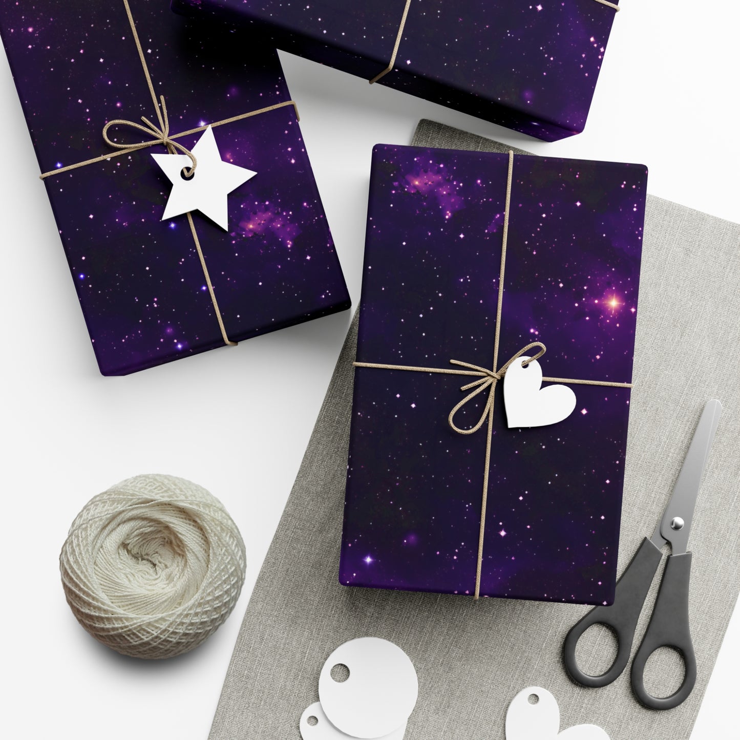 Dark Purple Space Wrapping Paper