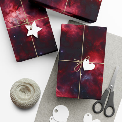 Crimson Nebulae Wrapping Paper